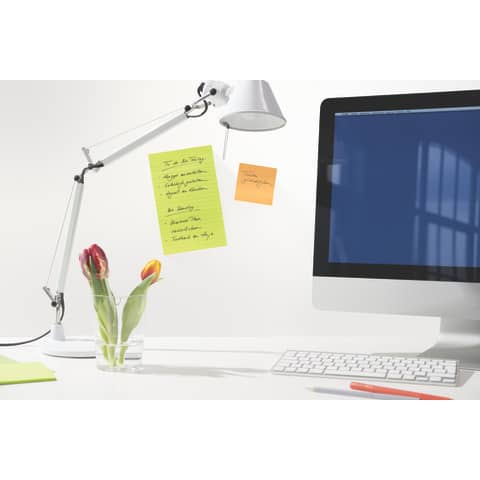 Foglietti Post-it® Super Sticky XXL Bangkok a righe assortiti conf. 3 blocchetti da 90 ff - 4690-SS3BGK-EU
